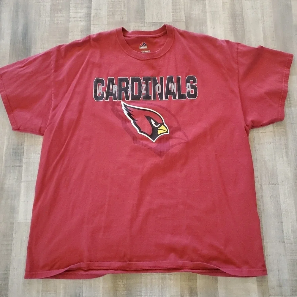 Arizona AZ Cardinals NFL Mens‎ T Shirt 2XL Red Majestic Football